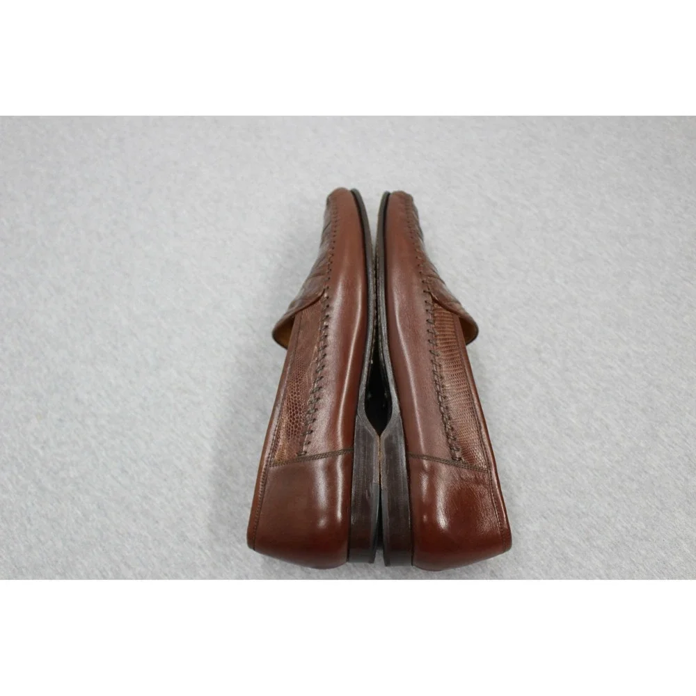 Mezlan Loafers Mens 9.5 Brown Sebastian Sebastian Genuine Lizard Skin Dress Shoe
